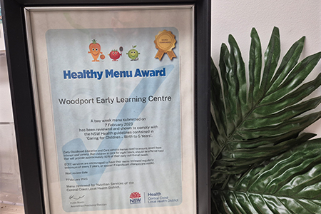 healthy menu award